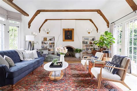 Our Modern English Tudor Living Room Get The Look Emily Henderson
