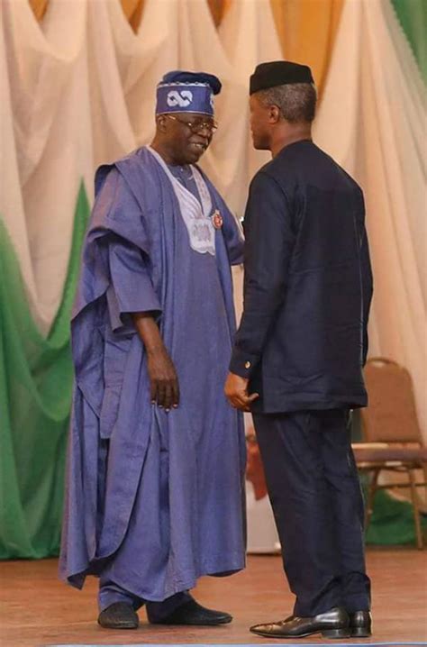 Bola ahmed adekunle tinubu is a nigerian politician and a national leader of the all progressives congress. Caption This Photo Of Bola Tinubu And Osinbajo - Politics ...