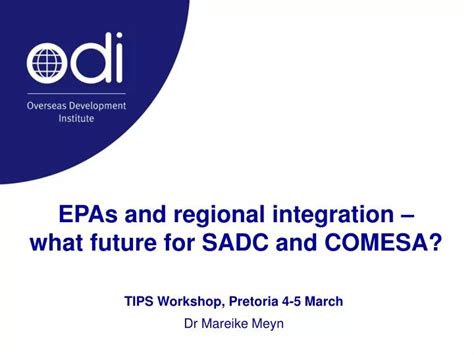 Ppt Epas And Regional Integration What Future For Sadc And Comesa
