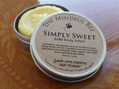 Body Lotion Bar Solid Lotion In A Reusable Metal By Themindfulbee