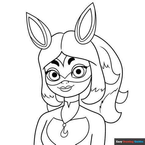 Rena Rouge From Miraculous Drawing Guides Coloring Home
