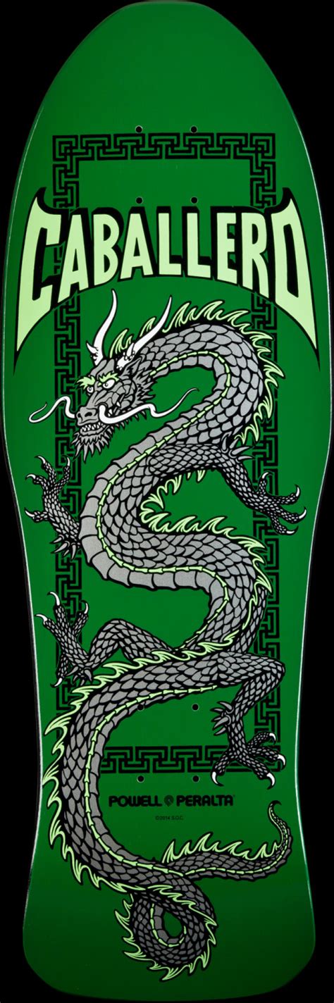Powell Peralta Steve Caballero Chinese Dragon Skateboard Deck Green