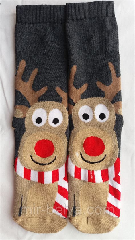 Мужские рождественские носки на подарок махровые теплые на ...