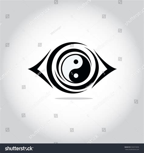 Yin Yang Eye Abstract Logo Stock Vector Royalty Free 592074050