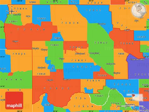 Political Simple Map Of Zip Codes Starting With 738