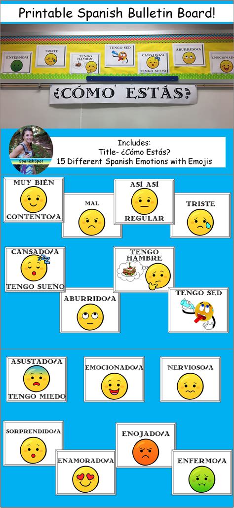 ¿cómo Estás Emociones Elementary Spanish Lessons Middle School