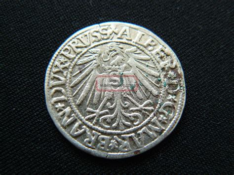 1545 Albert George Ar Groschen Medieval Germany Silver Coin Proof