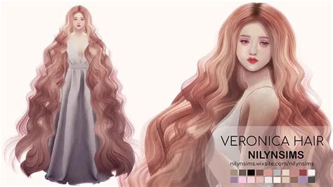Nilyn Sims 4 Veronica Hairstyle Sims 4 Hairs