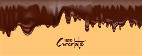Melted Chocolate Vector Dripping Dark Chocolate 670723 Vector Art At