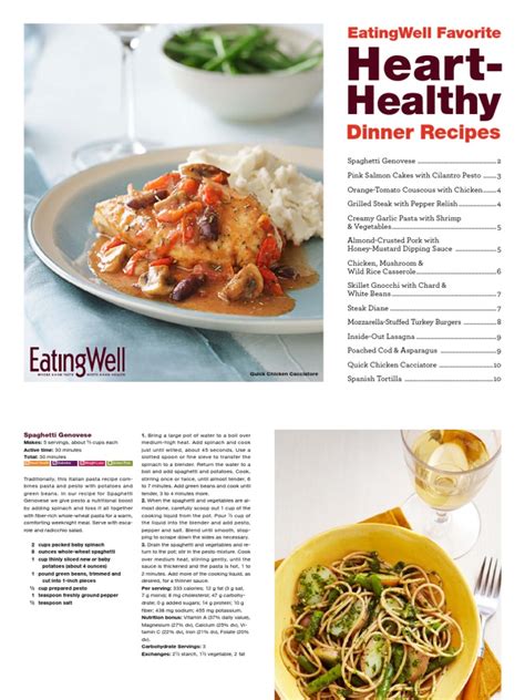 Eatingwell Heart Healthy Recipes Cookbook Pasta Bread Crumbs