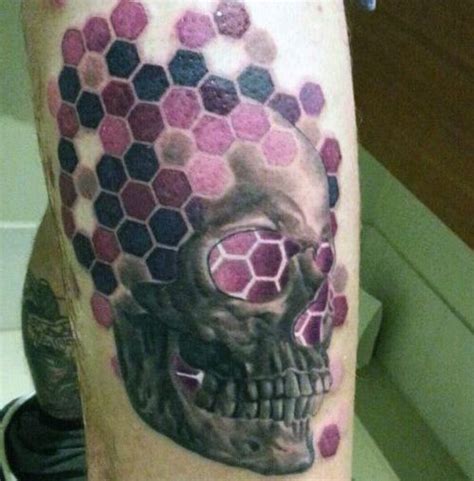 80 Honeycomb Tattoo Designs For Men Hexagon Ink Ideas