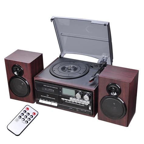 Yescom Bluetooth Record Player W 2 Speakers 3 Speed Stereo Turntable