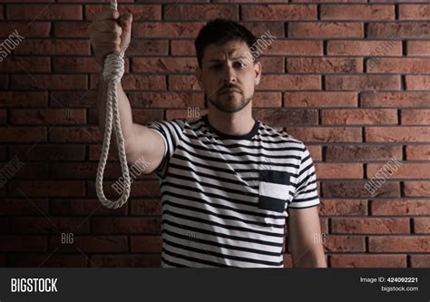 Depressed Man Rope Image And Photo Free Trial Bigstock