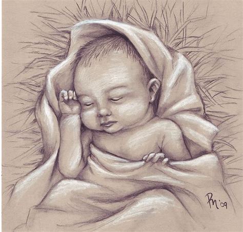 Drawing Of Baby Jesus Baby Jesus Dandy Drawings Art