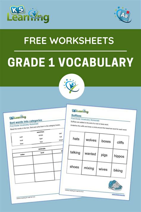 grade  vocabulary worksheets  learning