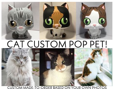 Cat Custom Pop Pet Made To Order Funko Art Etsy