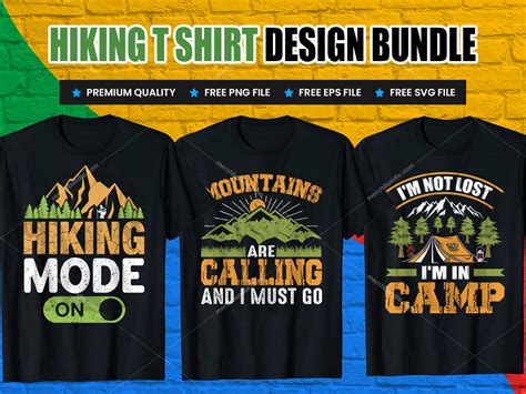 hiking t shirts design bundles hiking t shirts design bundles