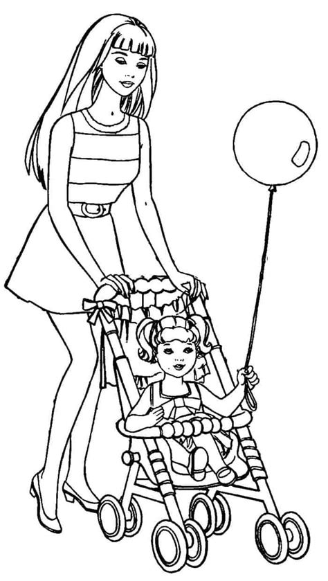 Barbie and her boyfriend ken on picture to print for free at every home printer. Barbie Coloring Pages Free and Printable