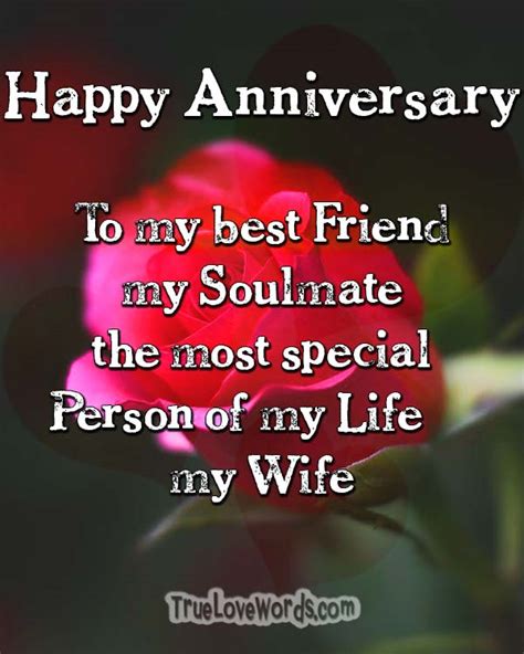 Romantic Wedding Anniversary Wishes For Wife True Love Words