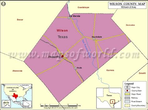 Wilson County Map Map Of Wilson County Texas