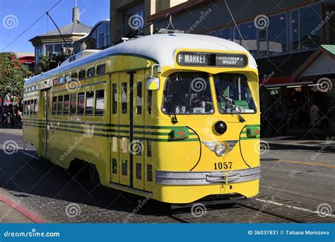 Yellow Tram Stock Image Image Of Symbol Public Tourism 36037831