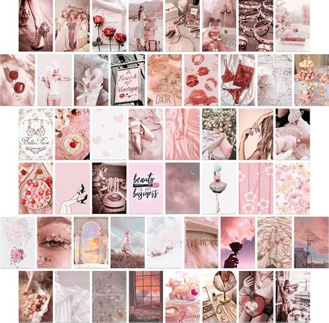 LOVEDMORE Coquette Room Decor For Aesthetic Wall Collage Kit PCS X Inch Pink Aesthetic