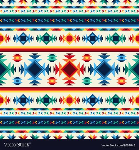 Tribal Abstract Seamless Pattern Aztec Geometric Vector Image