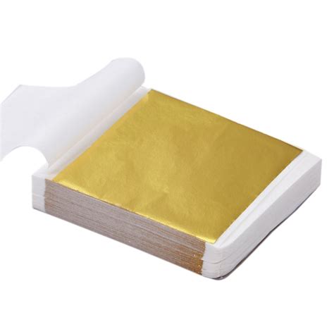 Clearance100pcs Gold Leaf Sheets 9cm K Gold Foil Paper Taiwan Gilding