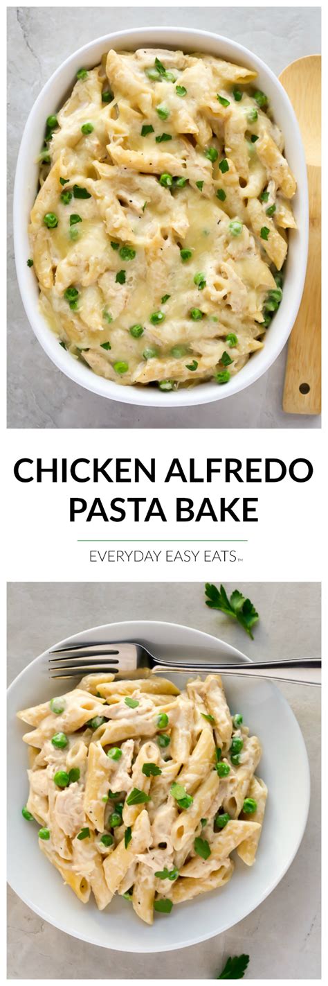 Chicken Alfredo Pasta Bake Everyday Easy Eats