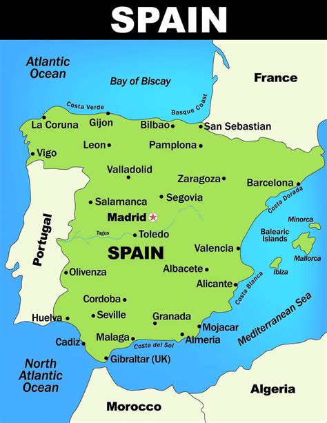 Political Map Of Spain Map Of Spain Political Souther