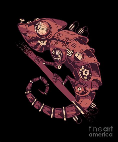 Chameleon Steampunk Pets Reptiles Animal T Digital Art By Thomas Larch