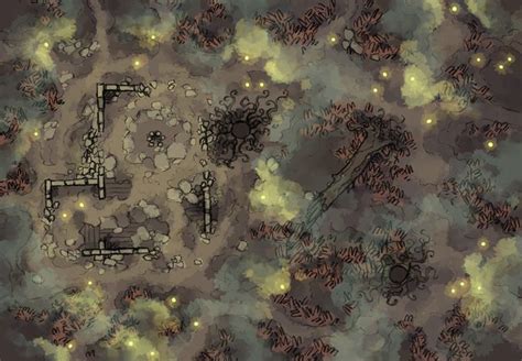 The Shifting Swamp Foggy Battle Maps In 2019 Dungeon Maps
