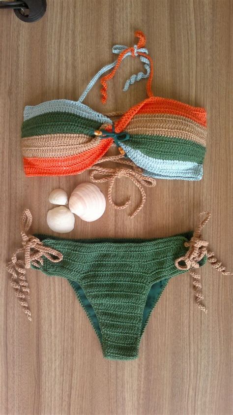 Crochet Bikini Golden Girl To Rock This Summer Bikini Croc