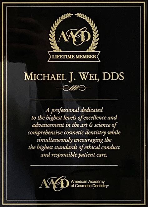 Dr Michael J Wei Named Lifetime Member Of American Academy Of