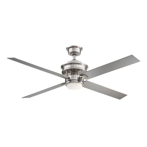 Ceiling fan featuring acrylic blades and steel frame. Home Decorators Collection Lincolnshire 60 in. LED Brushed ...