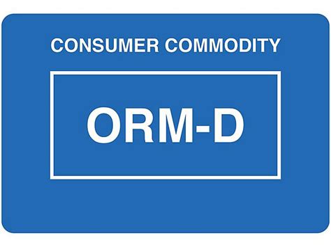 Print these label designs on blank laser or inkjet label printer sheets. ORM Labels - "Consumer Commodity/ORM-D", 1 1/2 x 2 1/4" S ...