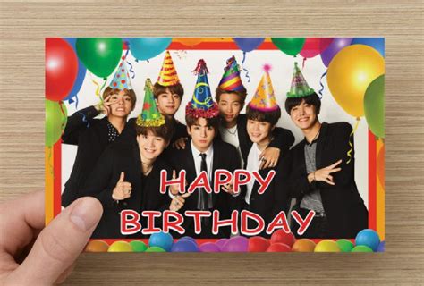 Free online downloads of birthday party invitations. BTS Birthday CardHappy BirthdayBangtan Boys