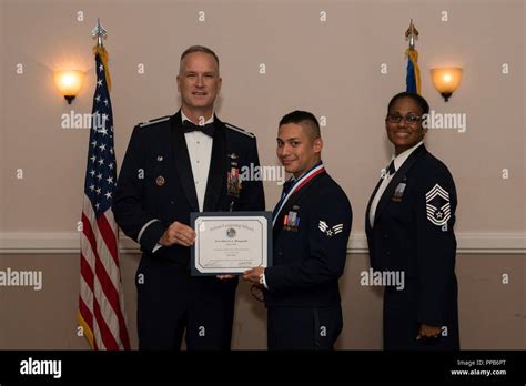 Airmen From Class 18 6 Are Recognized For Their Completion Of Airman Leadership School During A