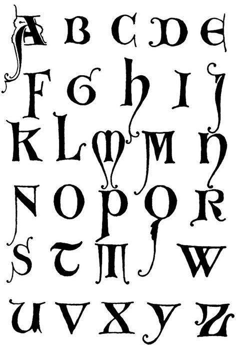 Gothic Letters A Z Lettering Lettering Styles Calligraphy Alphabet