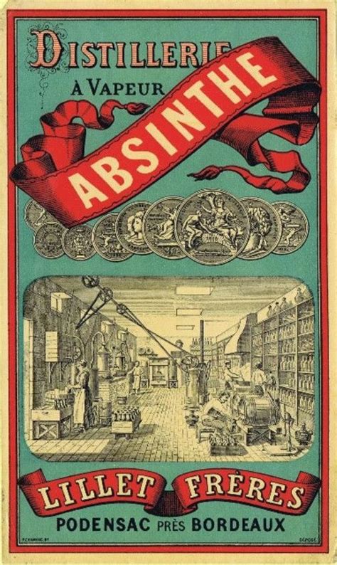 Vintage Absinthe Label 1888 Green Fairy Absinthe Absinthe Art