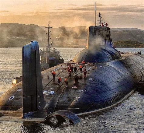 Soviet Typhoon Class Submarine With A Submerged Displacement Of 48 000 Tonnes The Typhoons Are