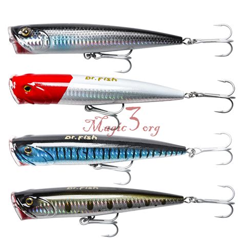Saltwater Fishing Topwater Pencil Popper Surface Lure 14cm Big Striped