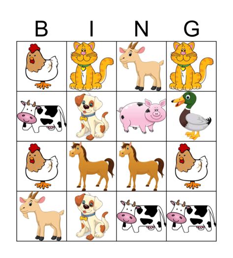 Animal Bingo Free Printable Printable World Holiday