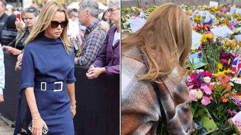 Amanda Holden Pays Her Respects To Queen Elizabeth Ii In Windsor As She