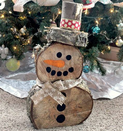 This Diy Log Snowman Is So Simple To Make At A Minimal Cost He Is