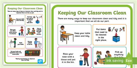 Ks Keeping Our Classroom Clean Display Poster