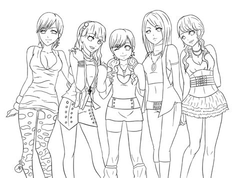 Anime Bff Coloring Page