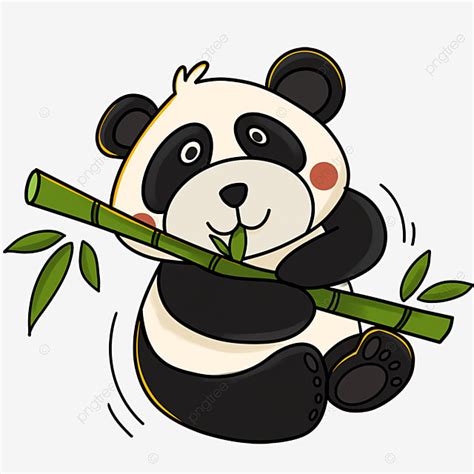 Clipart Di Panda Che Mangia Bambù Bambù Panda Bello File Png E Psd