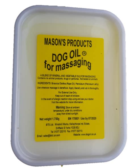 Dog Oil Massage 2 Ltr Masons Dog Oil