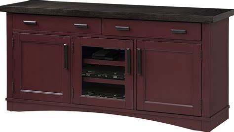 Americana Modern 63 Inch Tv Console Cranberry Parker House